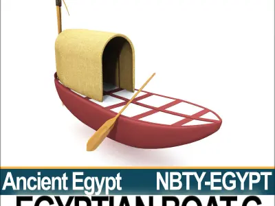 Ancient Egypt Boat G 3D model