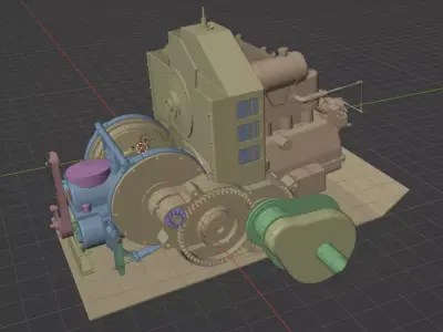 Renault FT engine 3D model