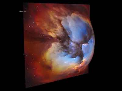 Trifid Nebula 3D model