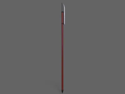 PBR Polearm V2a Low-poly 3D model