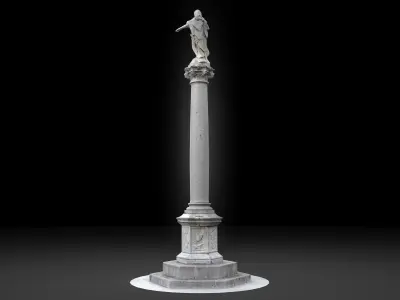Carlo VI column Low-poly 3D model
