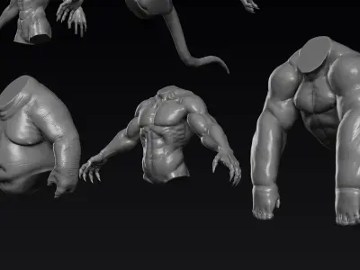 Creature Upper Body Part 1 3D model