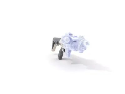 Tactical Blaster Rifle model pack Low-poly 3D model