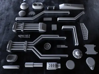 Greeblie Kitbash Set 3 3D model