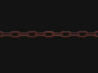 Simple Steel Chain Low-poly 3D model