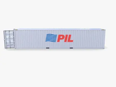 40ft Shipping Container PIL 3D model