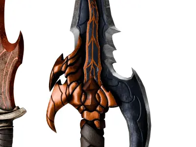 Knight killer and Rasakas Venom fang Low-poly 3D model