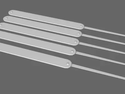 Lockpick Set Game Low-poly 3D model