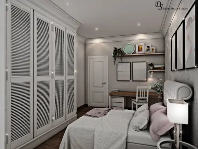 Pink Bedroom Set Free 3D model