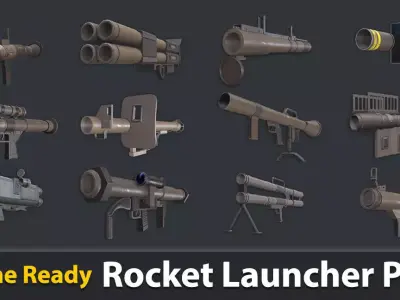 Rocket Launcher Pack Game Ready   Low-poly 3D model