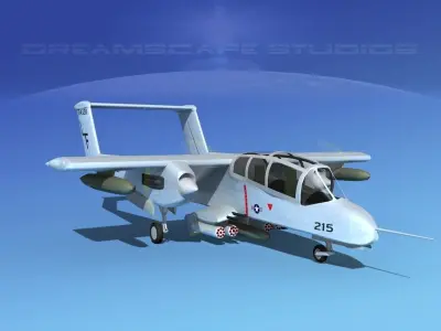 Rockwell OV-10 Bronco USMC 4 3D model
