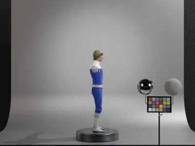 The Human Torch Low-poly 3D model