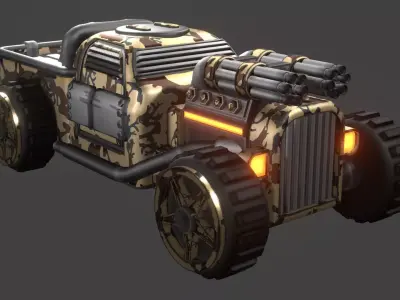 APC sports car Free low-poly 3D model