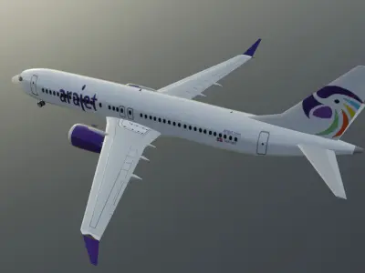 Arajet Boeing 737 Max 8 low poly 3D Model Low-poly 3D model