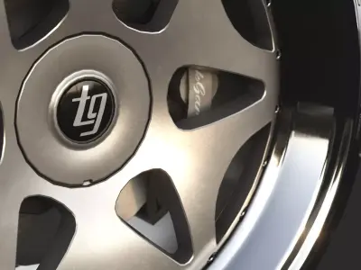 Wheel TG003 Fleurium6 Free low-poly 3D model