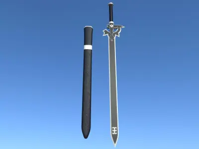 Kirito Elucidator Sword Art Online Low-poly 3D model