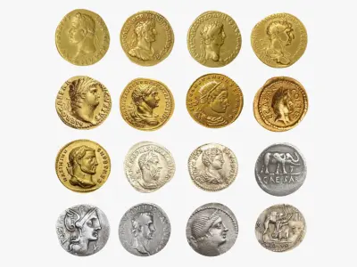 Roman Coins 3D model