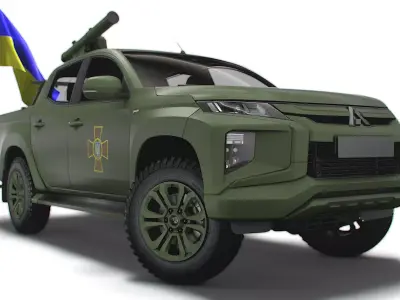 Mitsubishi L200 ATGM Stugna P 2022 3D model