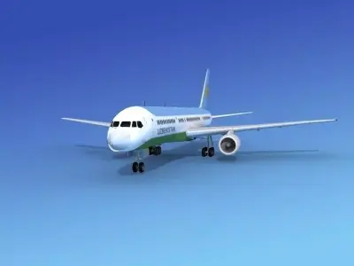 Boeing 757-200 Uzbekistan 3D model