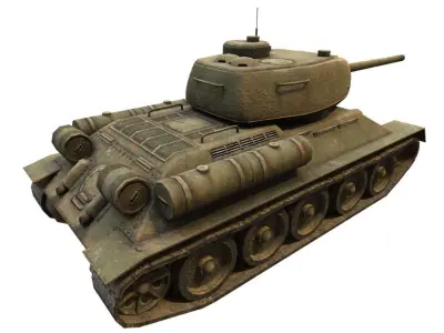 Tank T-34 Low-poly 3D model