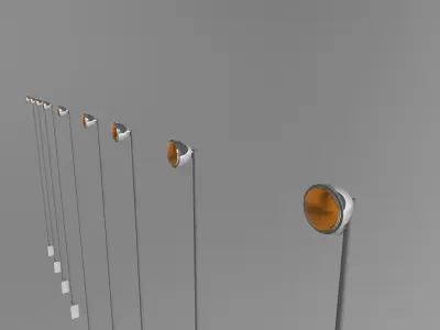 Elevated Runway Approach Lighting Free 3D model