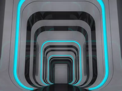 Sci Fi Corridor 3D model 189