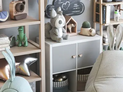 Furniture and toys for nursery 3D model