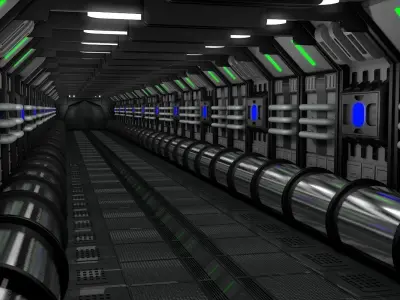 Sci Fi Corridor  3D model 76