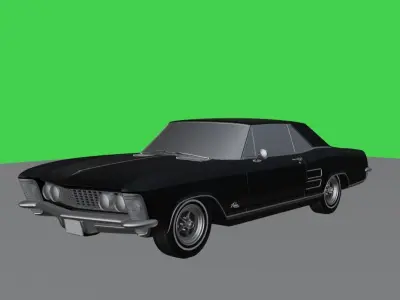 Buicj Riviera classic 3d model Low-poly 3D model