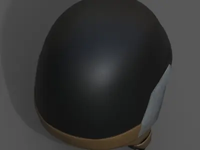 Helmet sport Color 3d model Generic military bike scifi  Low-poly 3D model