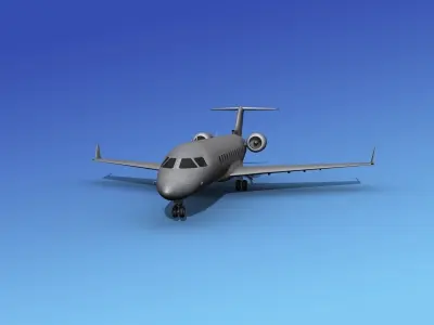 Canadair CRJ200 Bare Metal 3D model