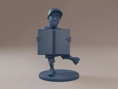 Donald Trump with book 3D print model