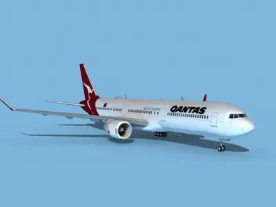 Boeing 767-400 Qantas 3D model