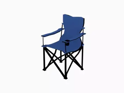 Outdoor chair Low-poly 3D model