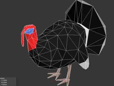 Lowpoly Turkey 001 3D model
