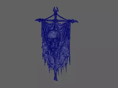 Tattered Death Banner 3D model