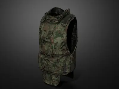 Army vest 06 Low-poly 3D model