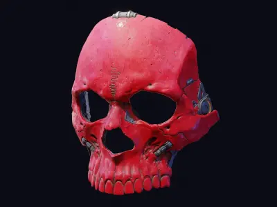 Skull ghost mecha sci-fi mask high model 3D model