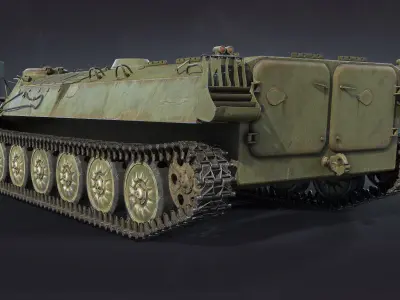 MT-LB Armored Tracked Vehicle 3D model