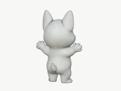 Cartoon Realistic 3D German Shepherd Stylized PBR 3D model