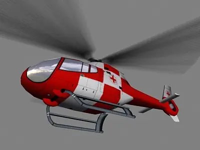 Colibri V6 Helicopter Low-poly 3D model