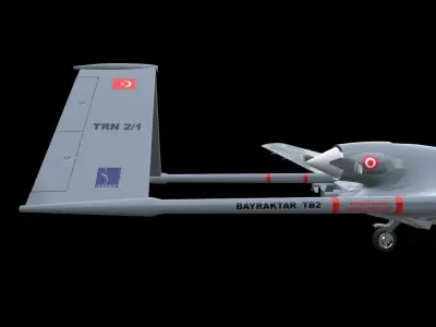 Bayraktar TB2 UAV Low-poly 3D model