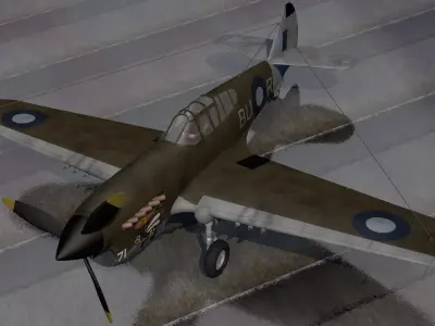 Curtiss Kittyhawk - RAAF 3D model