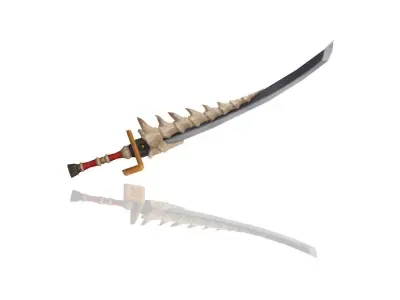 Volcano King Long Sword Low-poly 3D model