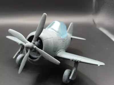 P-47 Thunderbolt Egg Plane 3D print model STL 3D print model