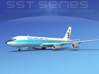 Boeing 707-320 SS African Express Airways 3D model