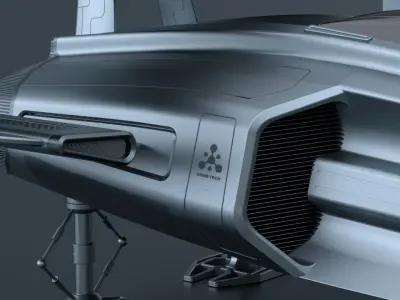 Sci-Fi Spaceship High-Poly  Free 3D model