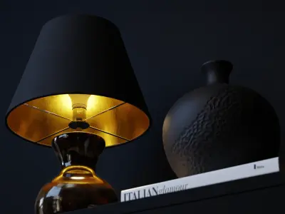  Eno Ceramic Phystian Galaxy Shade Lamp Model, Brown 