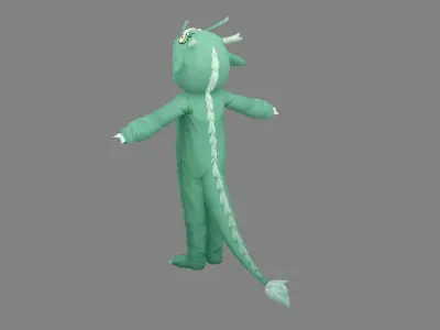 Cartoon loong costume - Chinese dragon Low-poly 3D model