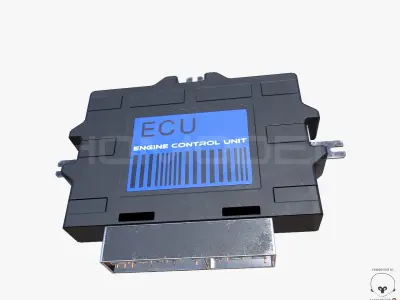 ECU Engine Control Unit PBR Low-poly 3D model